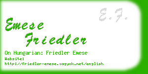 emese friedler business card